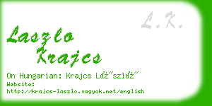 laszlo krajcs business card